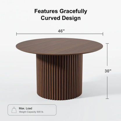 Solid Wood 46 Round Dining Table for 4 People Nordic style - 46*30