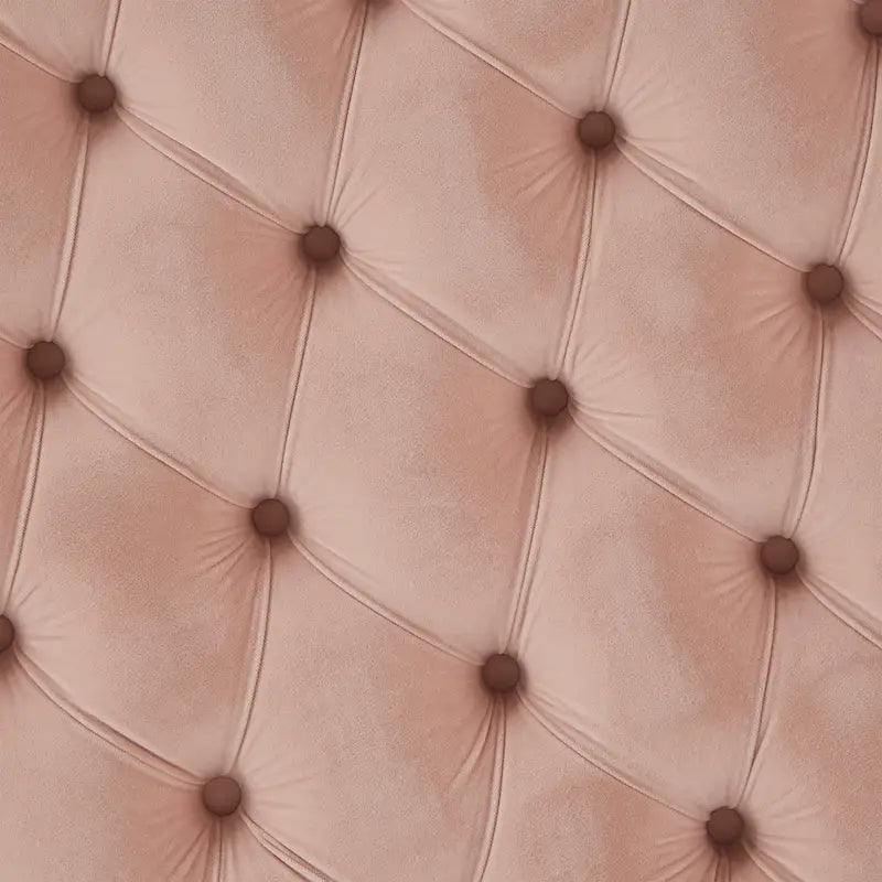Perdita Gold Finish Velvet Round Tufted Ottoman by iNSPIRE Q Bold