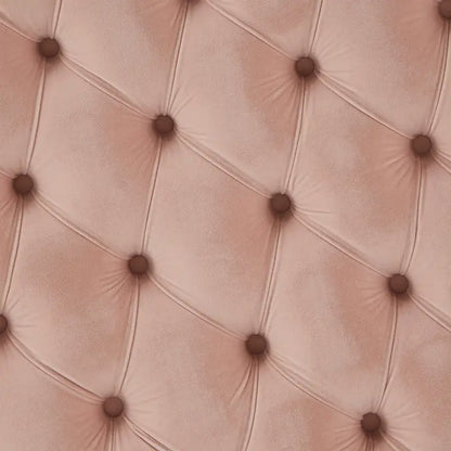 Perdita Gold Finish Velvet Round Tufted Ottoman by iNSPIRE Q Bold