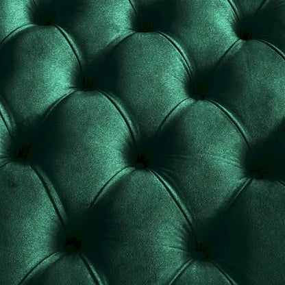 Perdita Gold Finish Velvet Round Tufted Ottoman by iNSPIRE Q Bold