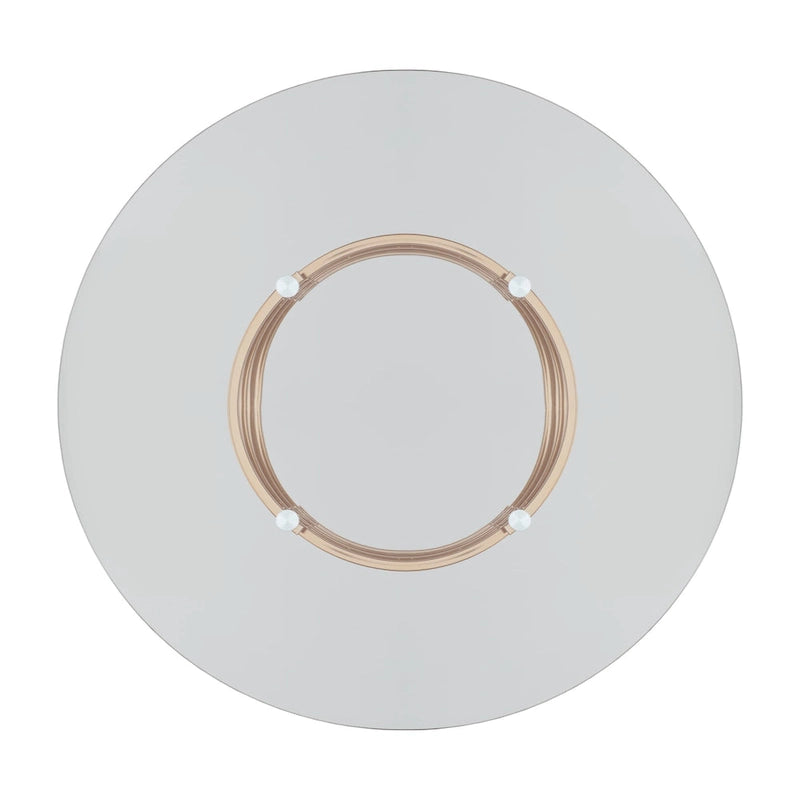 Nova Round Glass Top Vortex Iron Base Counter Height Table by iNSPIRE Q Bold