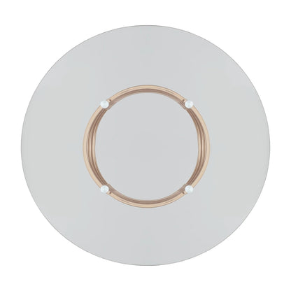 Nova Round Glass Top Vortex Iron Base Counter Height Table by iNSPIRE Q Bold