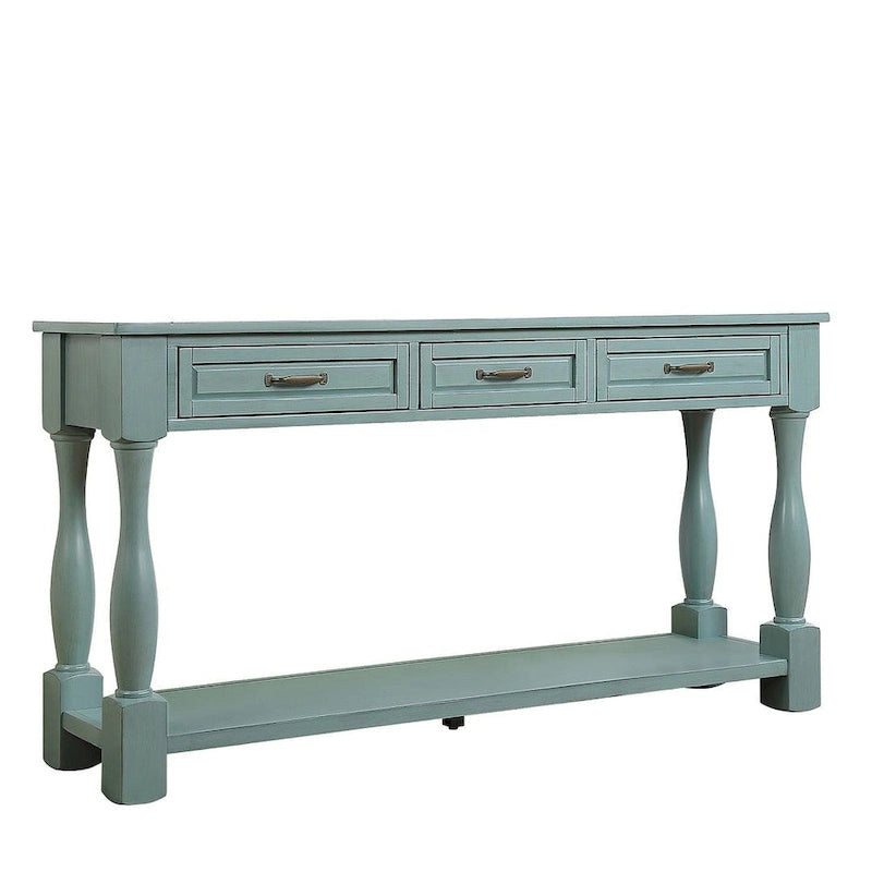 63.38 Long Sofa Console Table with 3 Drawers for Entryway Behind Couch Hall Foyer