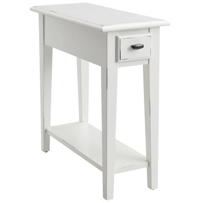 Leick Home One Drawer Narrow Side Table with Shelf