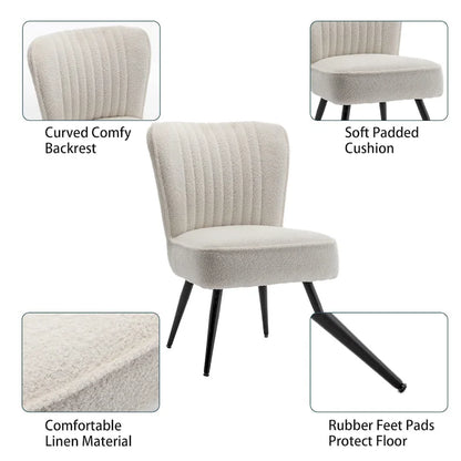 Armless Accent Chair Set of 2 , Living Room Chairs modern accent chairs for bedroom