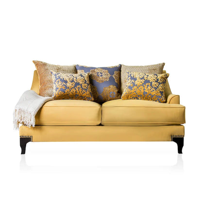 Gisc Contemporary Fabric Padded Nailhead Loveseat by Furniture of America