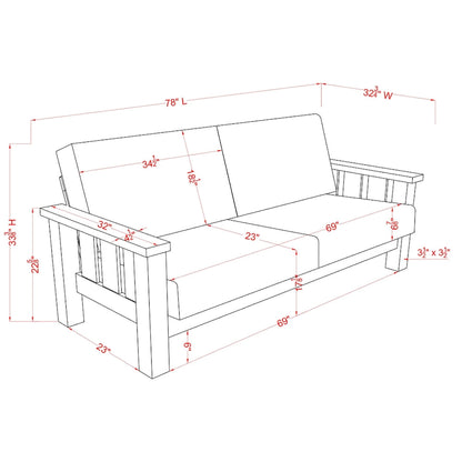 Jimo Rustic Oak and Linen Fabric 3-Piece Sofa Set by Furniture of America