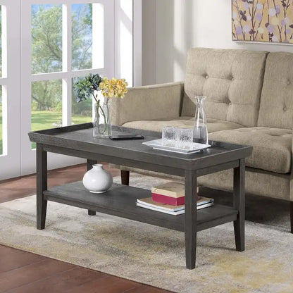 Convenience Concepts Ledgewood Coffee Table with Shelf