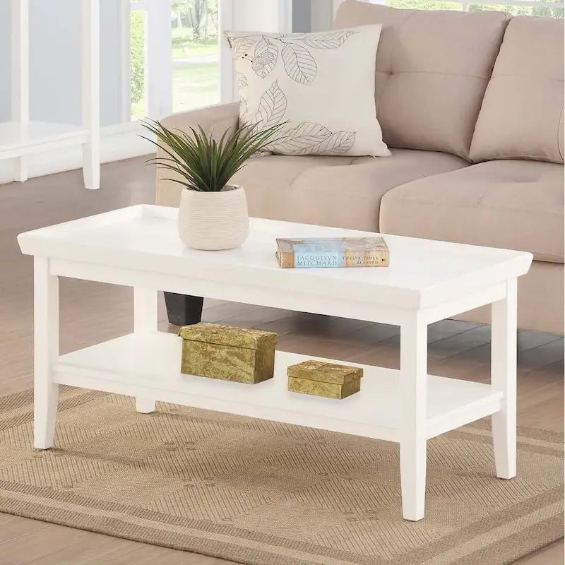 Convenience Concepts Ledgewood Coffee Table with Shelf