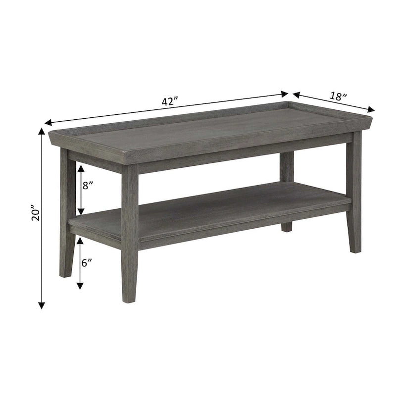 Convenience Concepts Ledgewood Coffee Table with Shelf