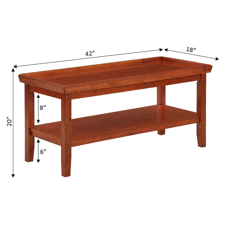 Convenience Concepts Ledgewood Coffee Table with Shelf