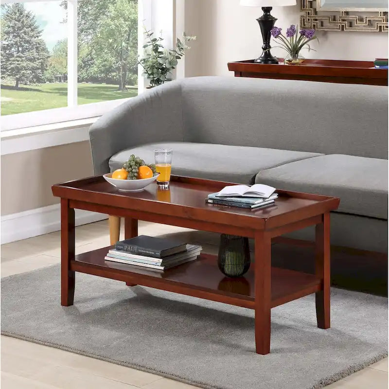 Convenience Concepts Ledgewood Coffee Table with Shelf