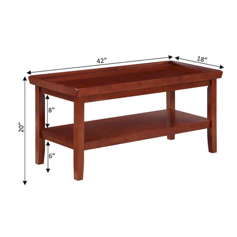 Convenience Concepts Ledgewood Coffee Table with Shelf
