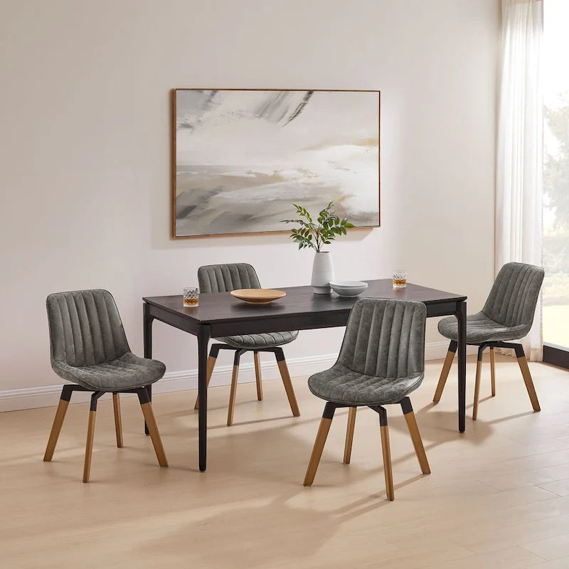 Art Leon Rustic Swivel Dining Chair (Set of 2)