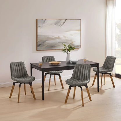 Art Leon Rustic Swivel Dining Chair (Set of 2)