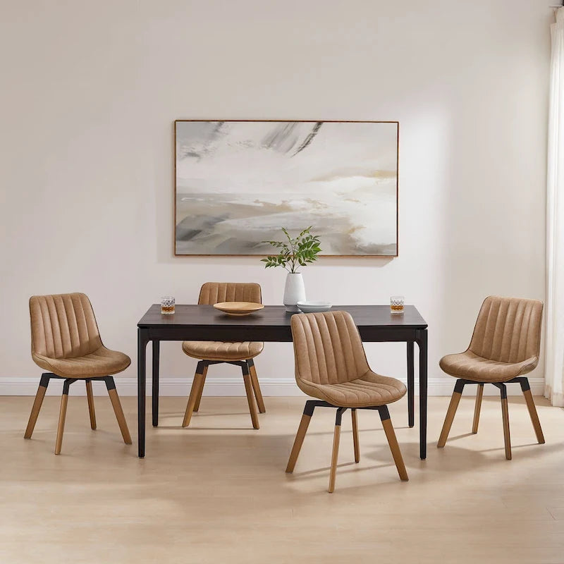 Art Leon Rustic Swivel Dining Chair (Set of 2)