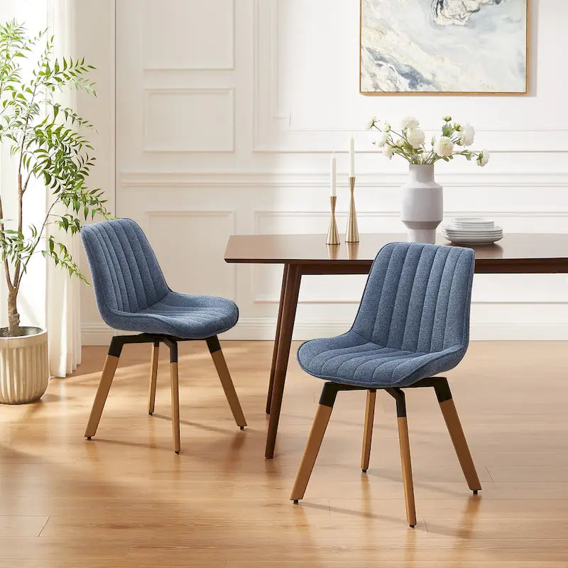 Art Leon Rustic Swivel Dining Chair (Set of 2)