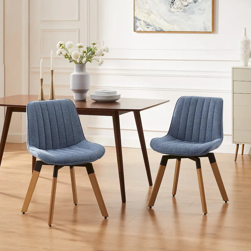 Art Leon Rustic Swivel Dining Chair (Set of 2)