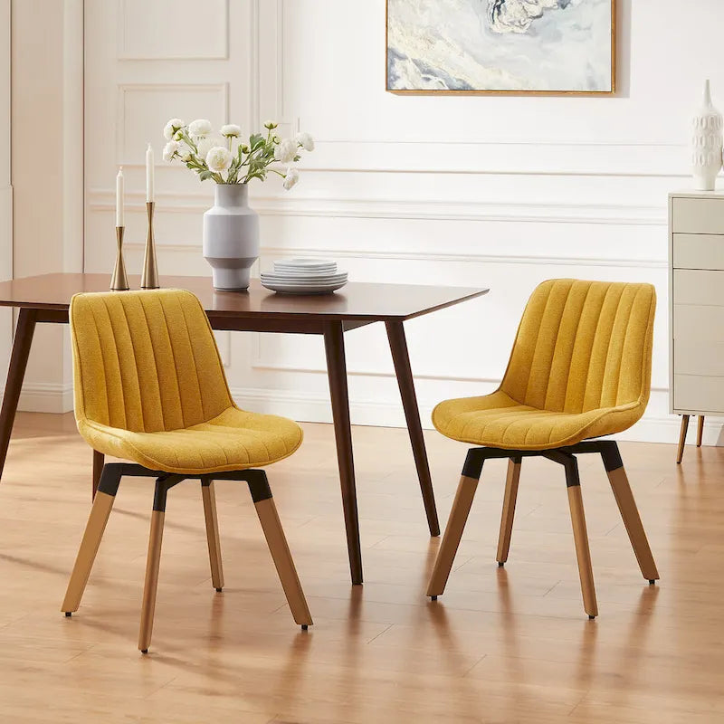 Art Leon Rustic Swivel Dining Chair (Set of 2)