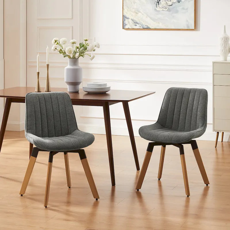 Art Leon Rustic Swivel Dining Chair (Set of 2)