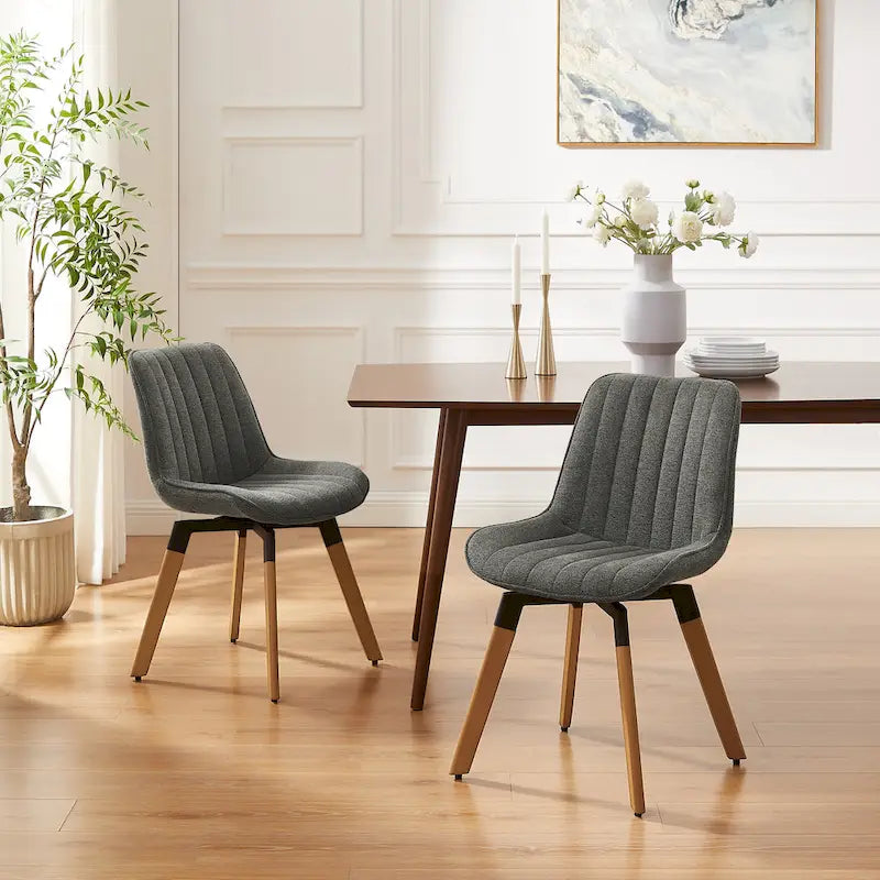 Art Leon Rustic Swivel Dining Chair (Set of 2)