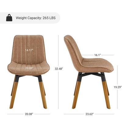 Art Leon Rustic Swivel Dining Chair (Set of 2)