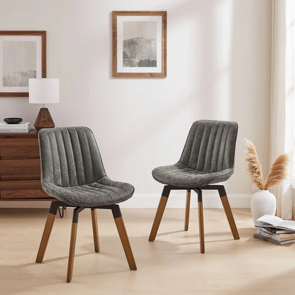 Art Leon Rustic Swivel Dining Chair (Set of 2)