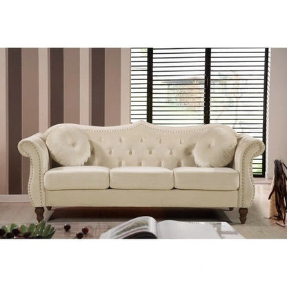 Gracewood Hollow Mantel Nailhead Chesterfield Upholstered 2-piece Living Room Set
