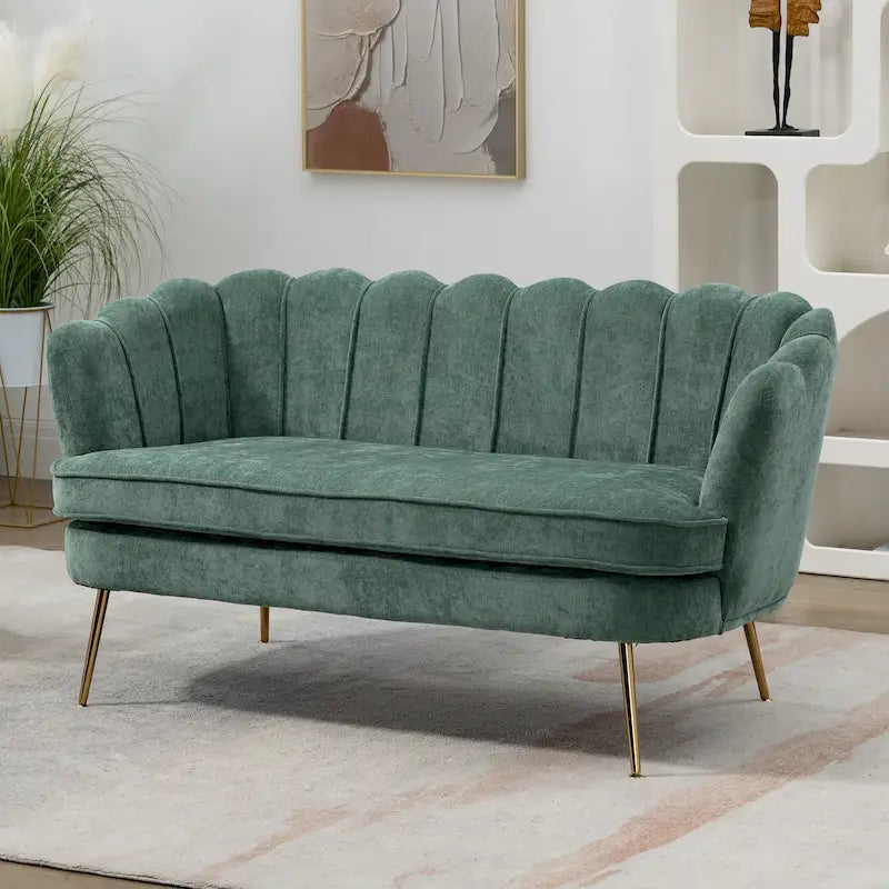 59W Mid-century Modern Tufted Loveseat Upholstered Sofa