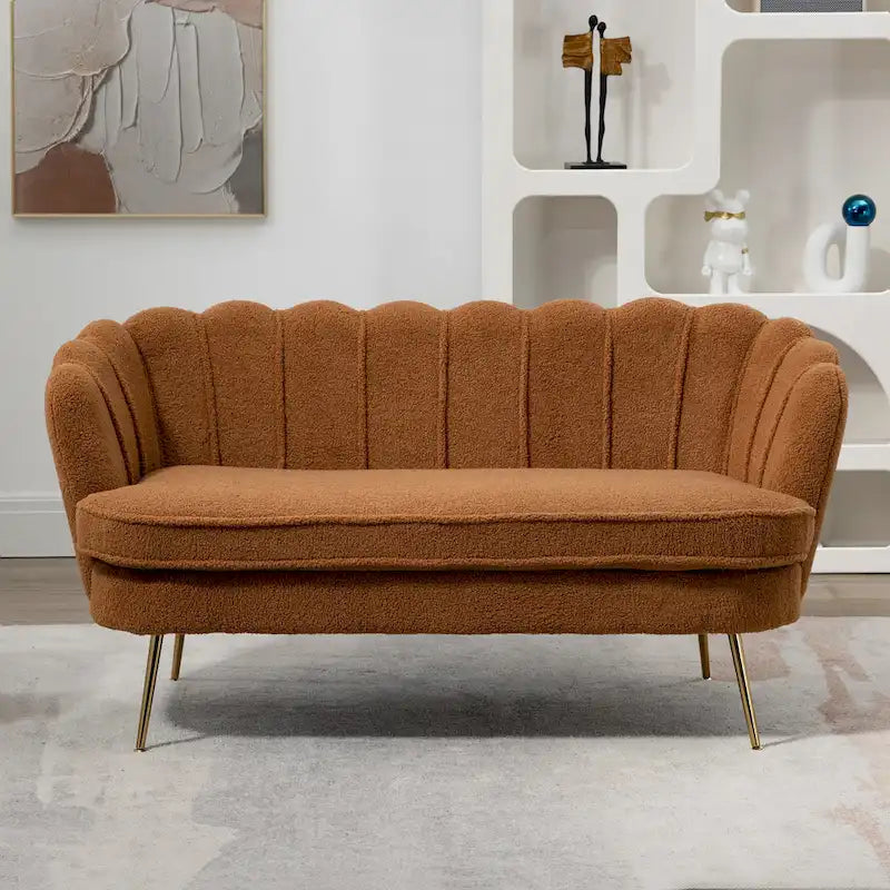 59W Mid-century Modern Tufted Loveseat Upholstered Sofa
