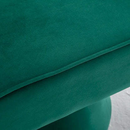 SEYNAR Modren Velvet 360 Degree Swivel Accent Arm Barrel Chair Set of 2 for Living Room