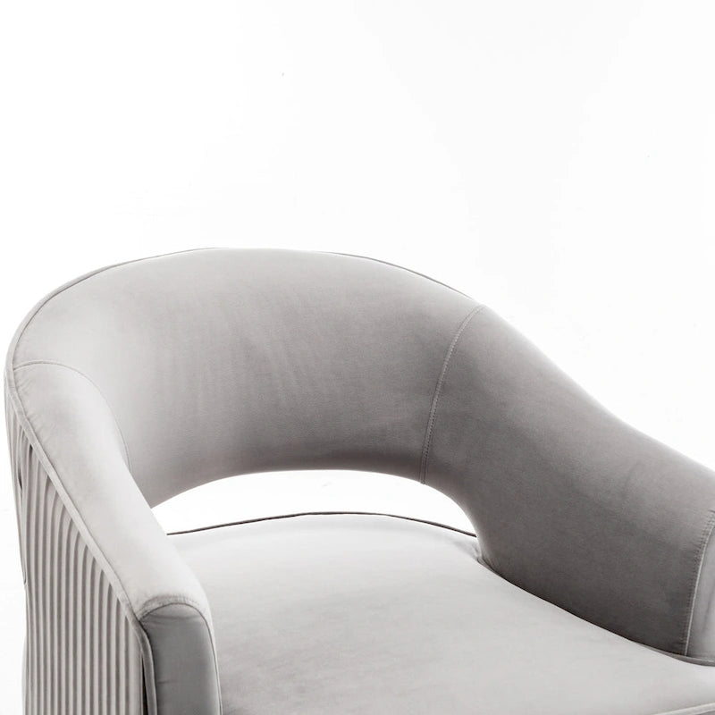 SEYNAR Modren Velvet 360 Degree Swivel Accent Arm Barrel Chair Set of 2 for Living Room