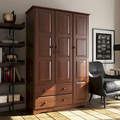 Palace Imports 100% Solid Wood Grand Wardrobe Armoire