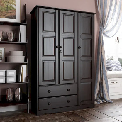 Palace Imports 100% Solid Wood Grand Wardrobe Armoire