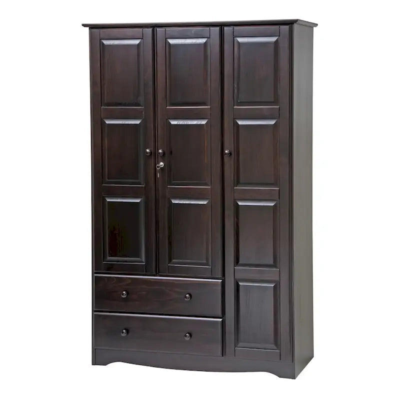 Palace Imports 100% Solid Wood Grand Wardrobe Armoire