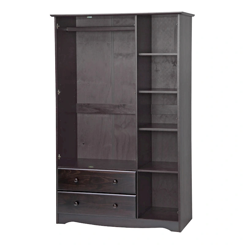 Palace Imports 100% Solid Wood Grand Wardrobe Armoire
