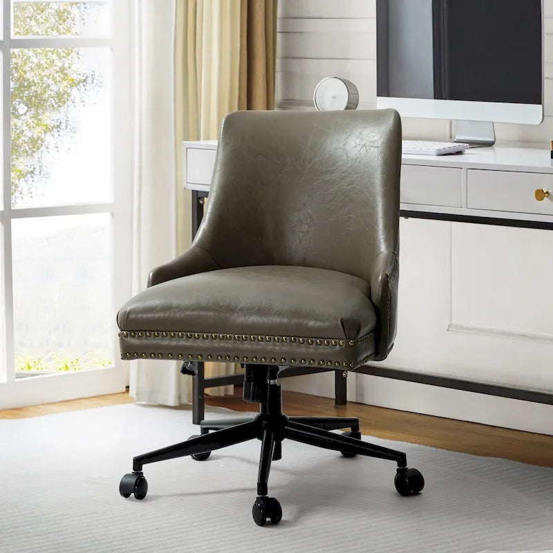 Sonia Modern Faux Leather Task Chair with Height-adjustable by HULALA HOME