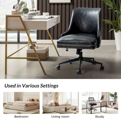 Sonia Modern Faux Leather Task Chair with Height-adjustable by HULALA HOME