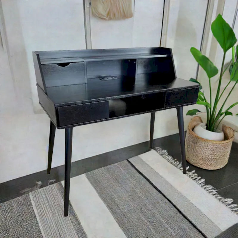 Solid Acacia Desk with Charging Station