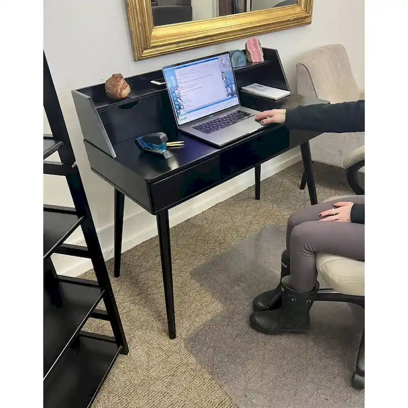 Solid Acacia Desk with Charging Station