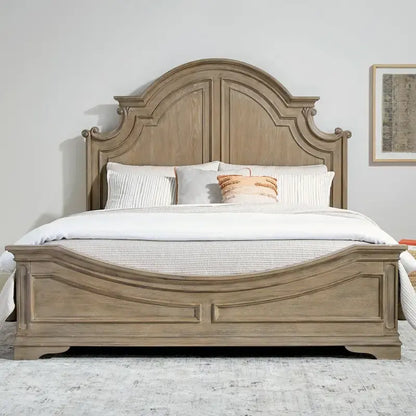 Magnolia Manor Panel Bed, Dresser and Mirror, and Nightstand Set