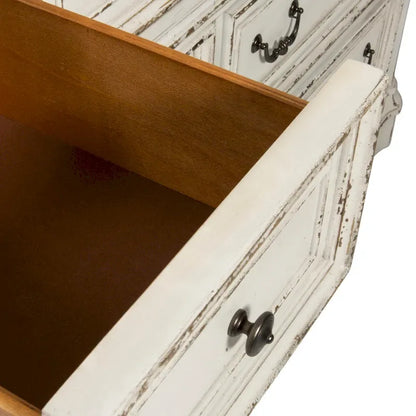 Magnolia Manor Panel Bed, Dresser and Mirror, and Nightstand Set