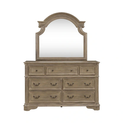 Magnolia Manor Panel Bed, Dresser and Mirror, and Nightstand Set