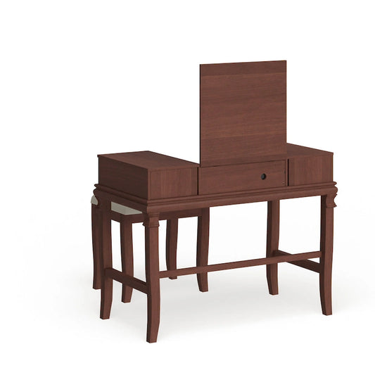 Linon Clarkia Brown Vanity Set