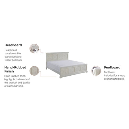 Homestyles Seaside Lodge Off-White King Bed Frame