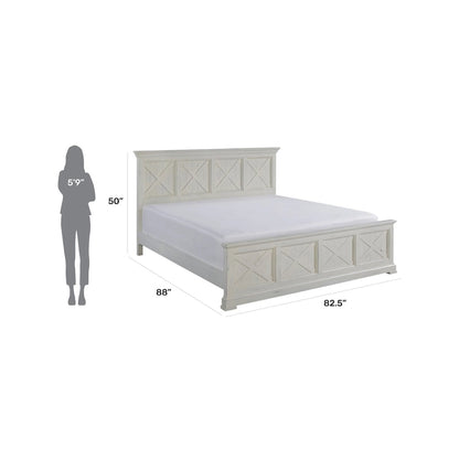 Homestyles Seaside Lodge Off-White King Bed Frame