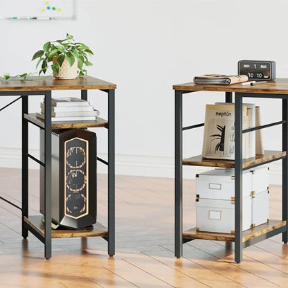 L Shaped Desk LED 95.2 Inch Computer Corner Desk with Keyboard Tray Monitor Stand