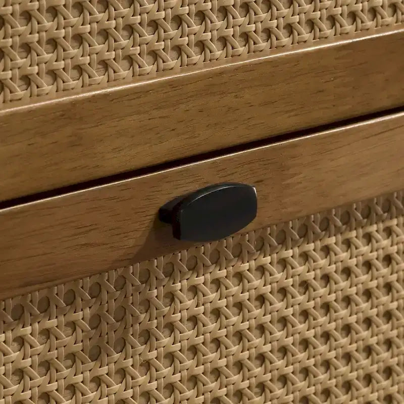 Roundhill Furniture Vichy 3-Piece Bedroom Set, Platform Bed with Two Nightstands, Queen