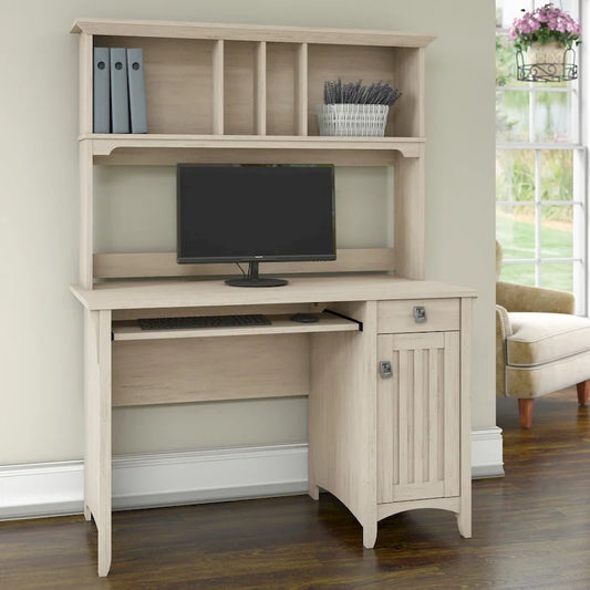 Bush Furniture Salinas Small Computer Desk with Storage Hutch