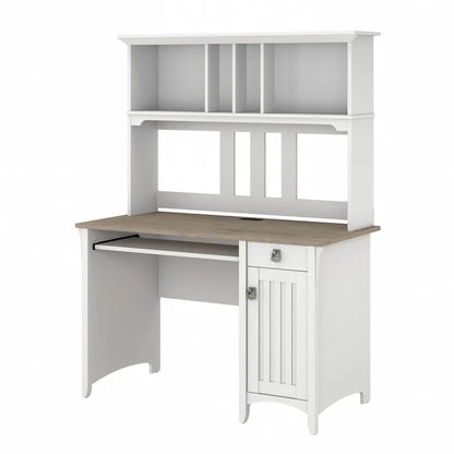Bush Furniture Salinas Small Computer Desk with Storage Hutch